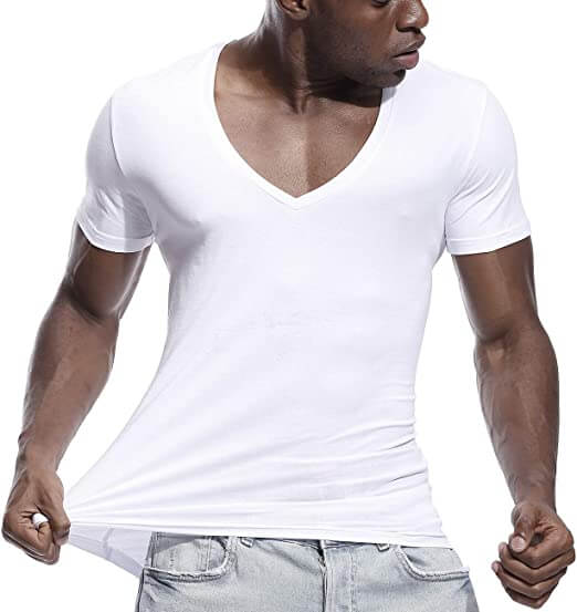 Casual & Figure-hugging Men's V-neck T-shirt – Jonas-Black-S-Nora Luxe