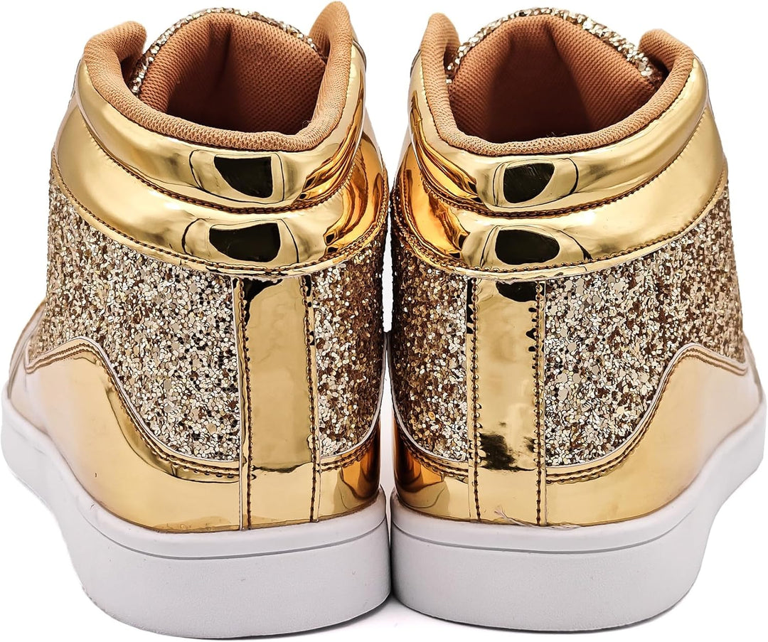 Casual Glitter Sneakers - NeonFlash-Black-5.5-Nora Luxe