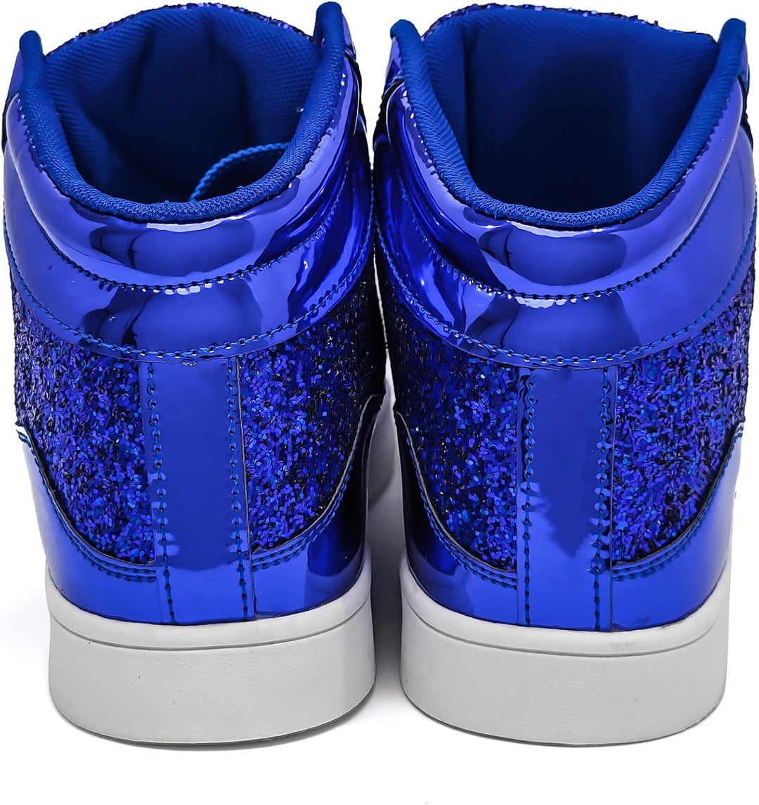 Casual Glitter Sneakers - NeonFlash-Black-5.5-Nora Luxe