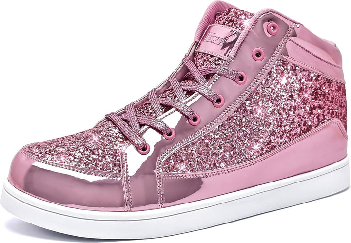 Casual Glitter Sneakers - NeonFlash-Black-5.5-Nora Luxe