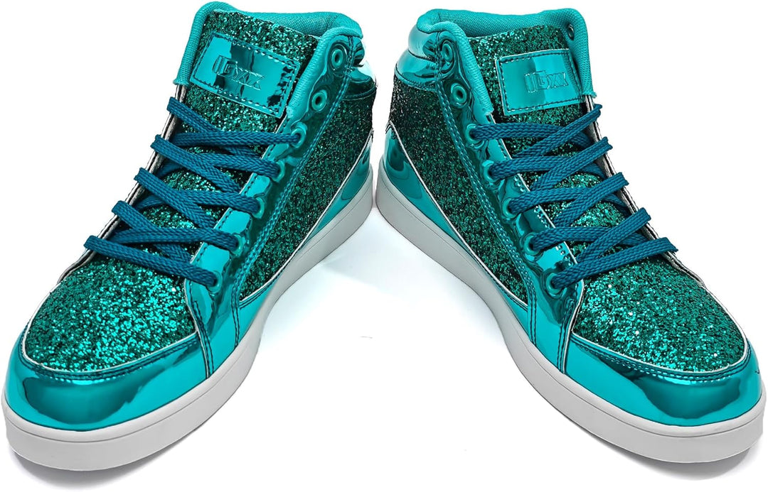 Casual Glitter Sneakers - NeonFlash-Black-5.5-Nora Luxe