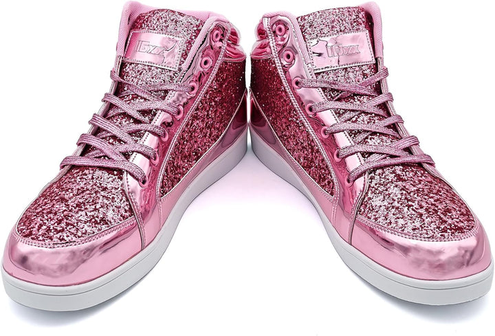 Casual Glitter Sneakers - NeonFlash-Black-5.5-Nora Luxe