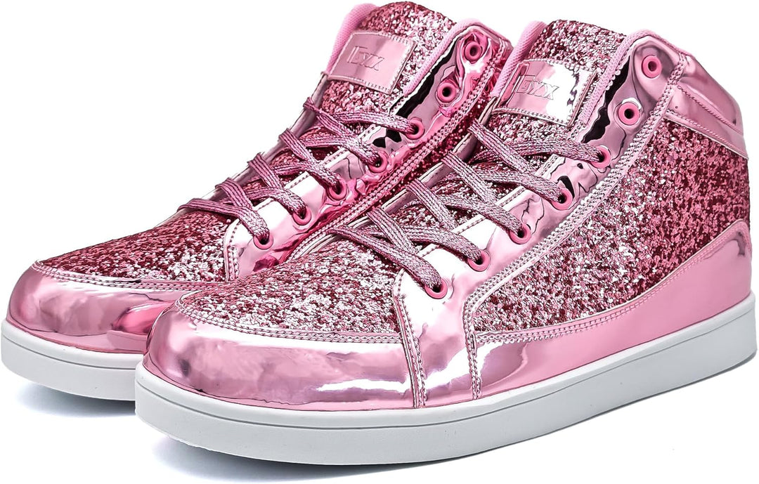 Casual Glitter Sneakers - NeonFlash-Black-5.5-Nora Luxe