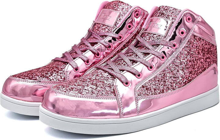 Casual Glitter Sneakers - NeonFlash-Black-5.5-Nora Luxe