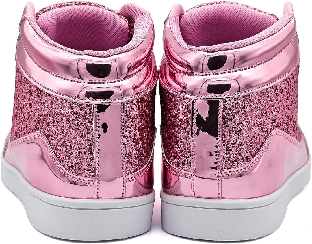 Casual Glitter Sneakers - NeonFlash-Black-5.5-Nora Luxe