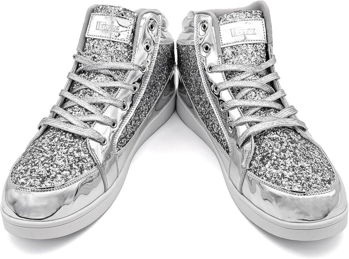 Casual Glitter Sneakers - NeonFlash-Black-5.5-Nora Luxe