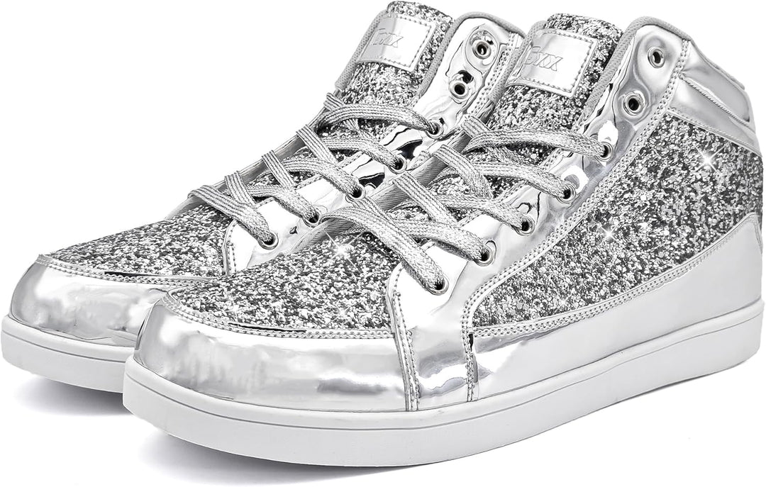 Casual Glitter Sneakers - NeonFlash-Black-5.5-Nora Luxe