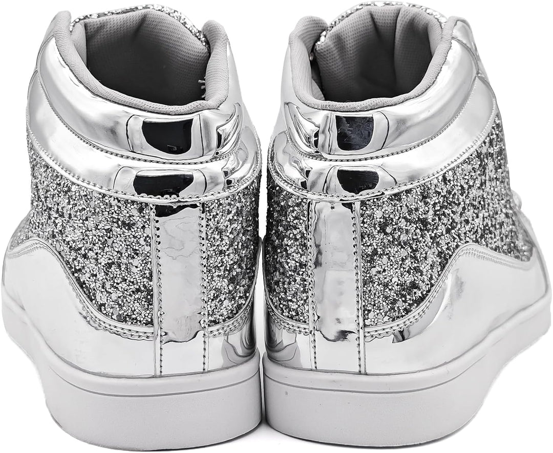 Casual Glitter Sneakers - NeonFlash-Black-5.5-Nora Luxe