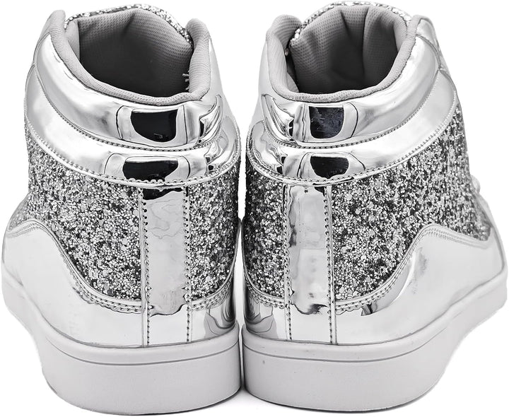 Casual Glitter Sneakers - NeonFlash-Black-5.5-Nora Luxe