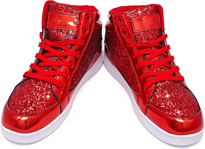 Casual Glitter Sneakers - NeonFlash-Black-5.5-Nora Luxe