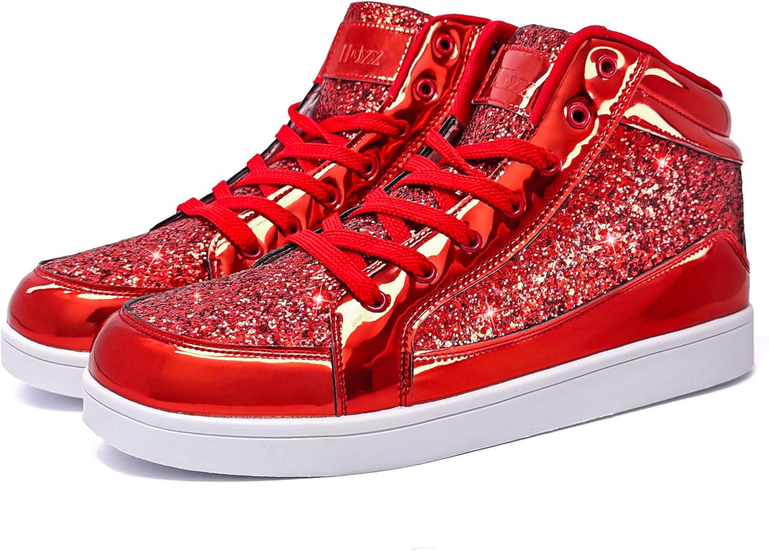 Casual Glitter Sneakers - NeonFlash-Black-5.5-Nora Luxe
