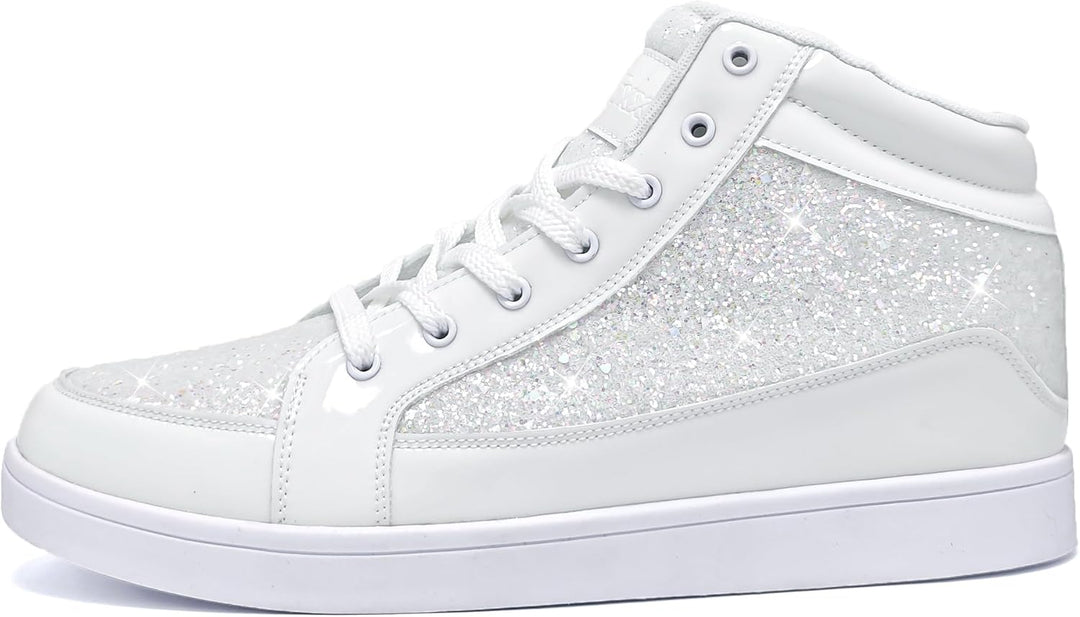 Casual Glitter Sneakers - NeonFlash-Black-5.5-Nora Luxe