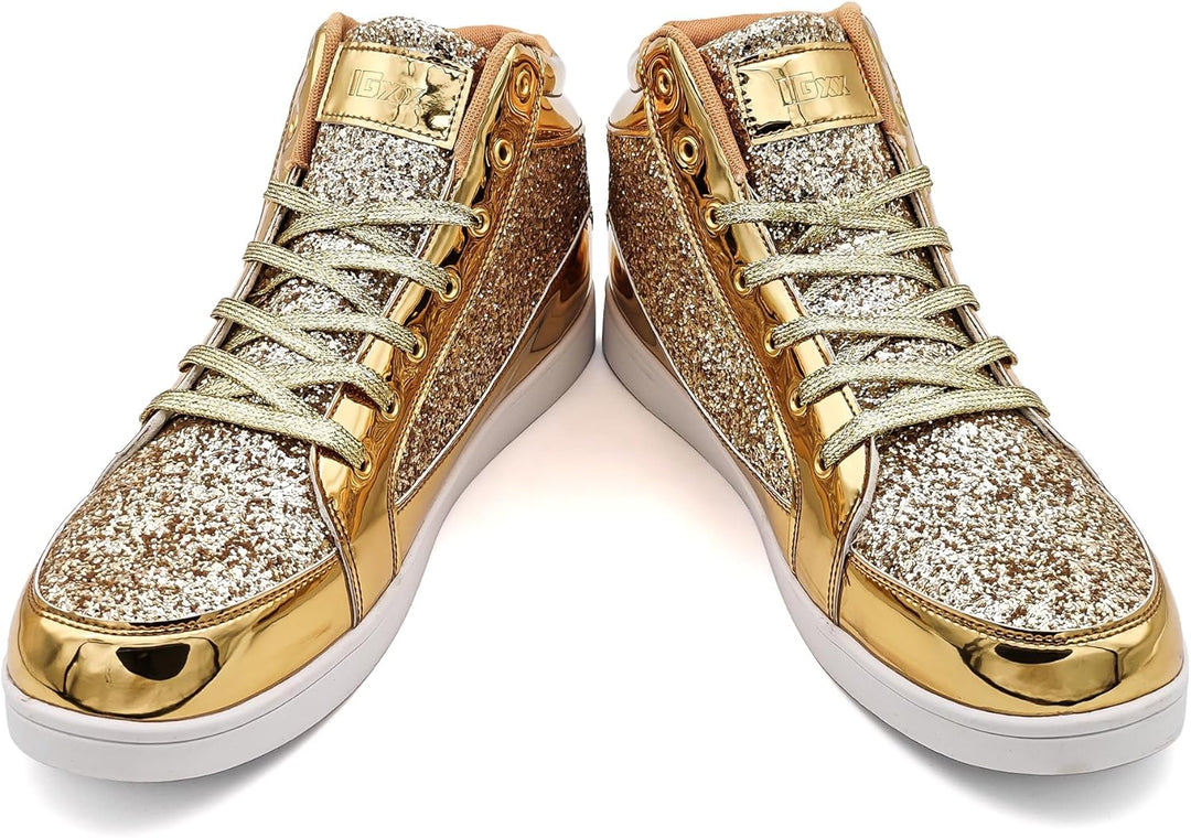 Casual Glitter Sneakers - NeonFlash-Black-5.5-Nora Luxe