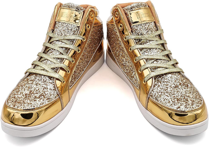 Casual Glitter Sneakers - NeonFlash-Black-5.5-Nora Luxe