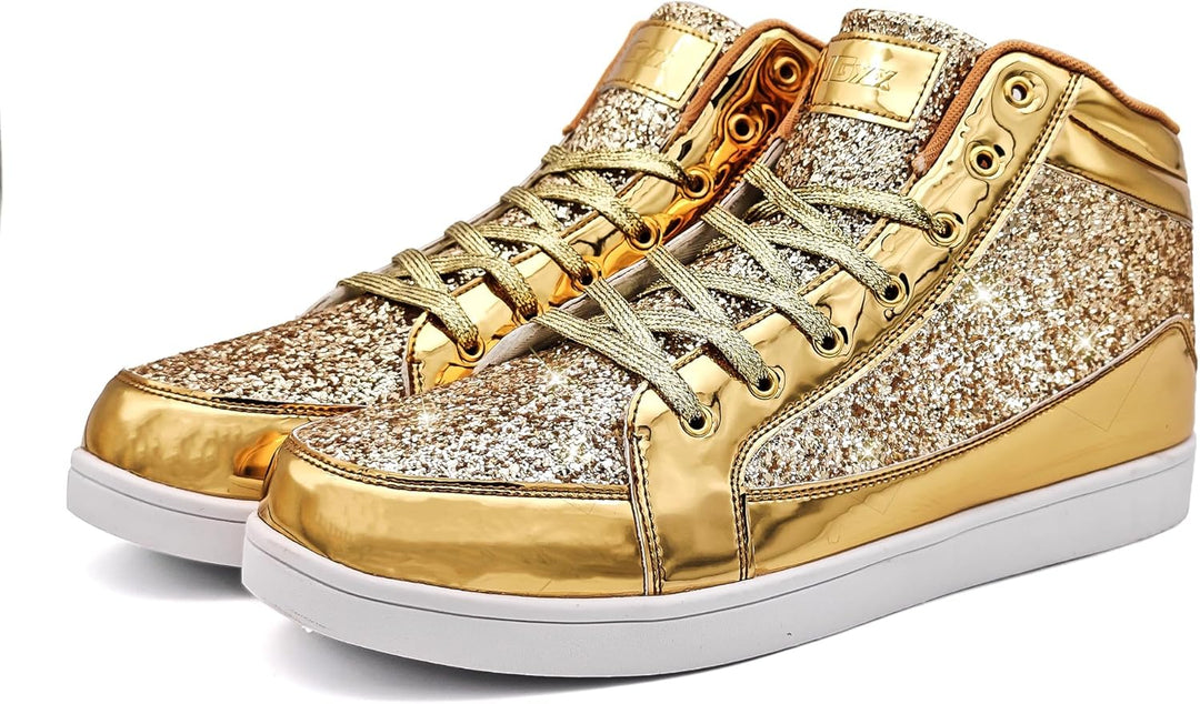Casual Glitter Sneakers - NeonFlash-Black-5.5-Nora Luxe