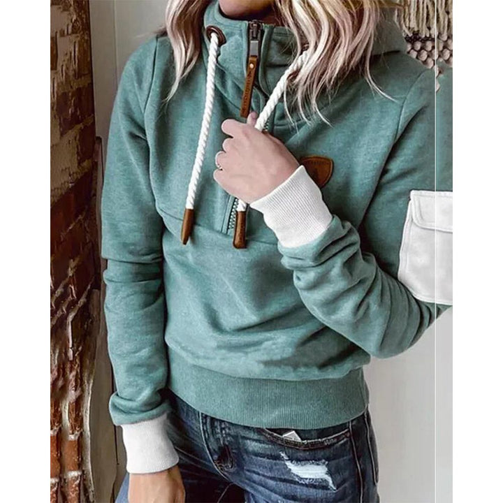Casual Hoodie in Solid Color - Luna-Green-S-Nora Luxe