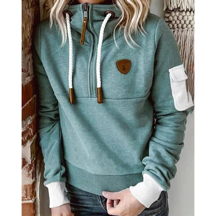 Casual Hoodie in Solid Color - Luna-Green-S-Nora Luxe