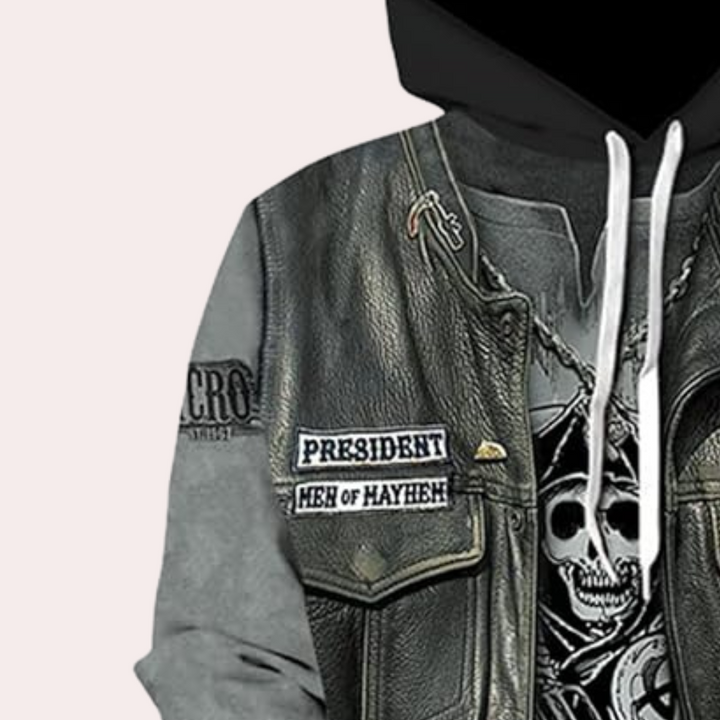 Casual Hoodie with Unique Print for Men - Mason-S-Nora Luxe