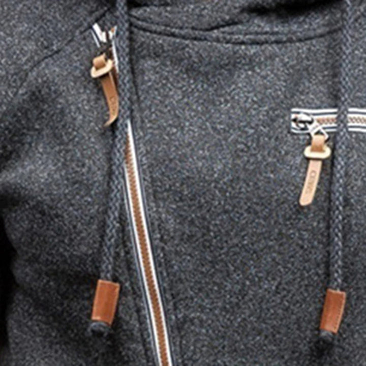 Casual Hoodie with Zip - Orion-Black-S-Nora Luxe