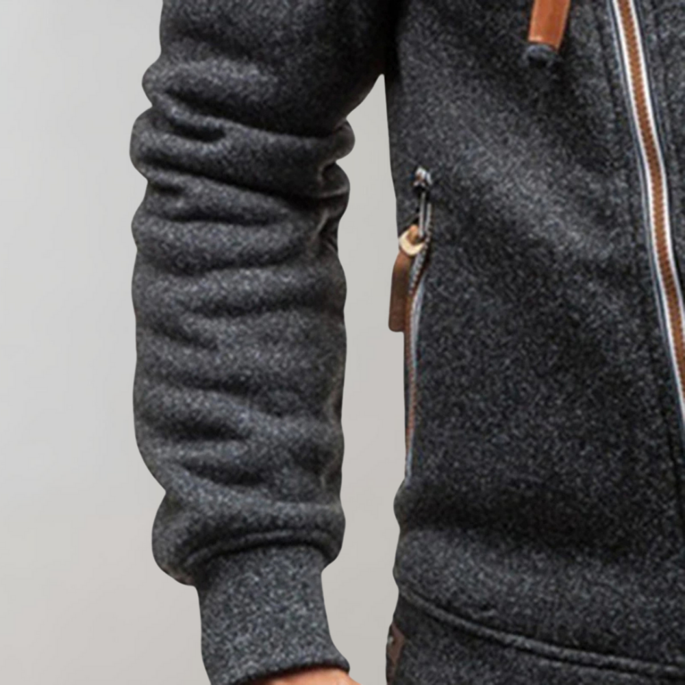 Casual Hoodie with Zip - Orion-Black-S-Nora Luxe
