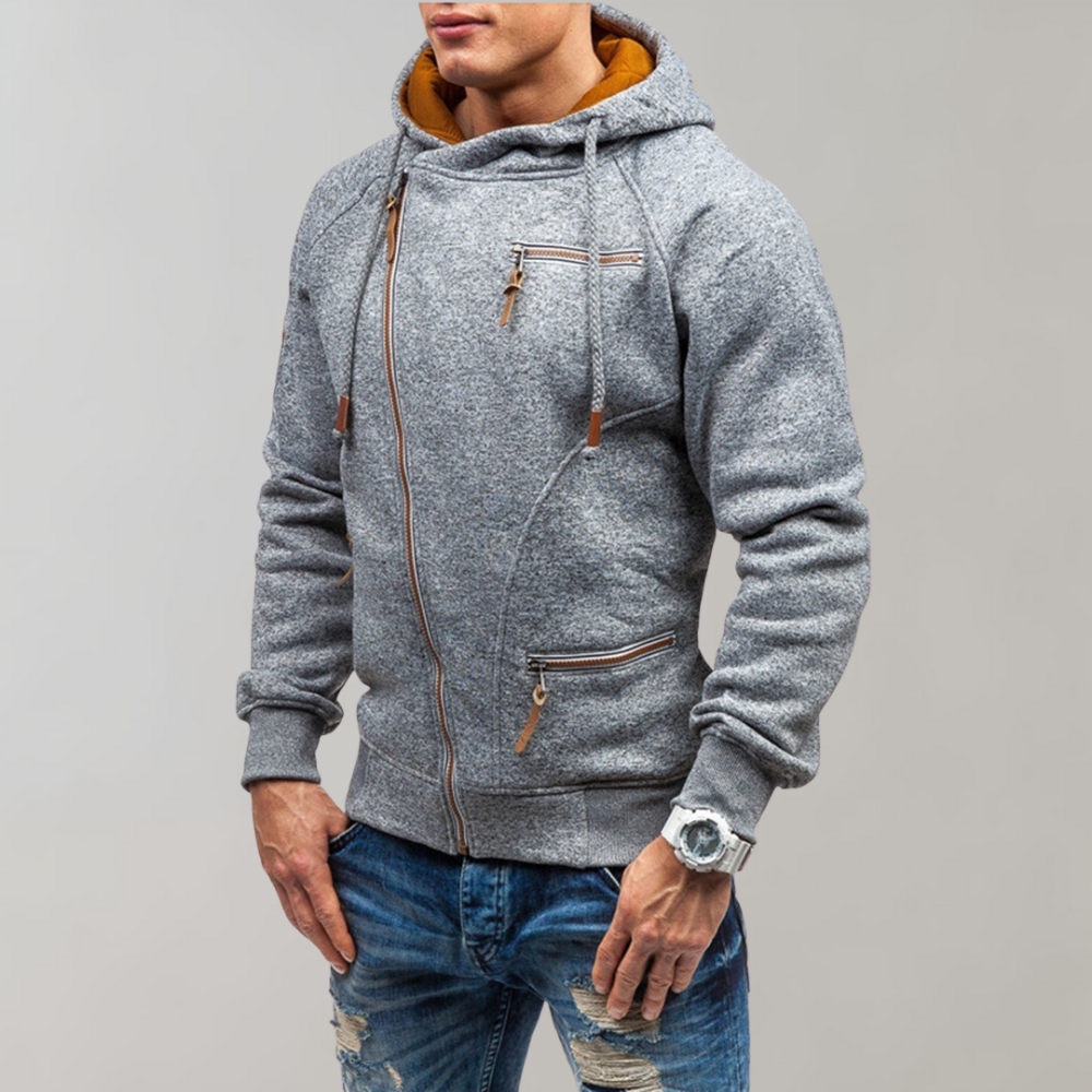 Casual Hoodie with Zip - Orion-Black-S-Nora Luxe