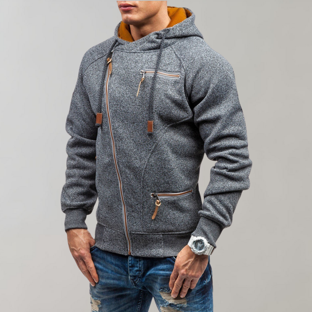Casual Hoodie with Zip - Orion-Black-S-Nora Luxe