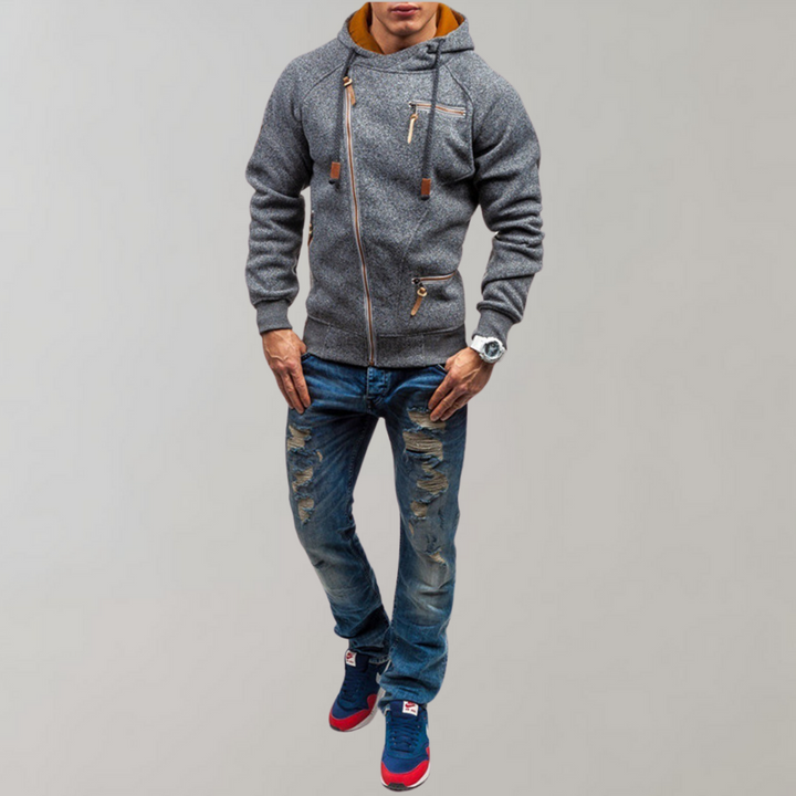 Casual Hoodie with Zip - Orion-Black-S-Nora Luxe