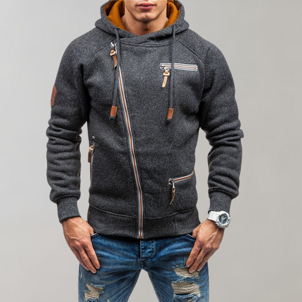 Casual Hoodie with Zip - Orion-Black-S-Nora Luxe