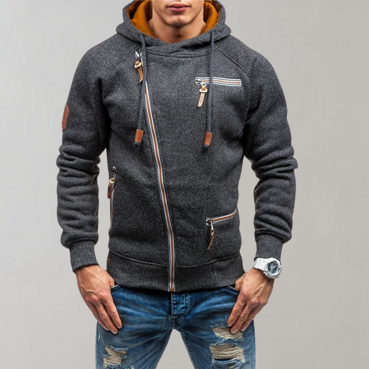 Casual Hoodie with Zip - Orion-Black-S-Nora Luxe