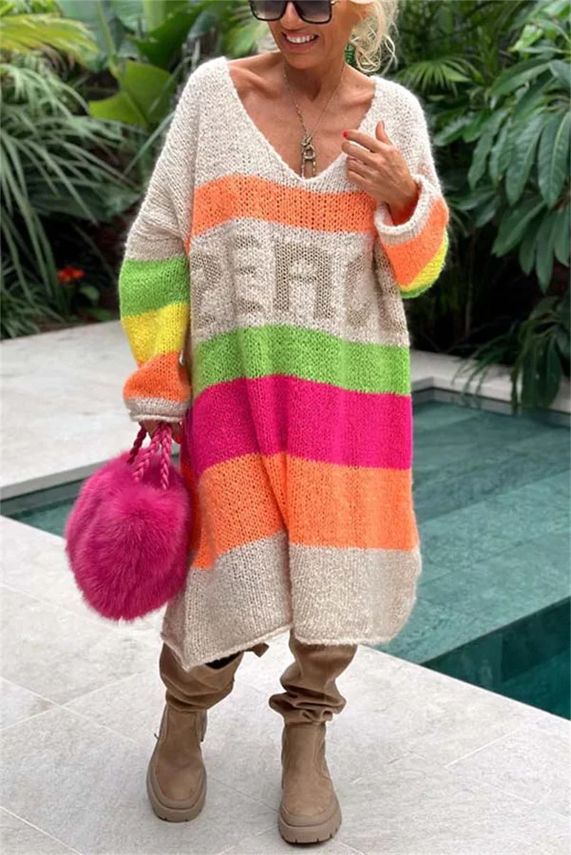 Casual Ibiza Sweater - Aurora-Beige-S-Nora Luxe