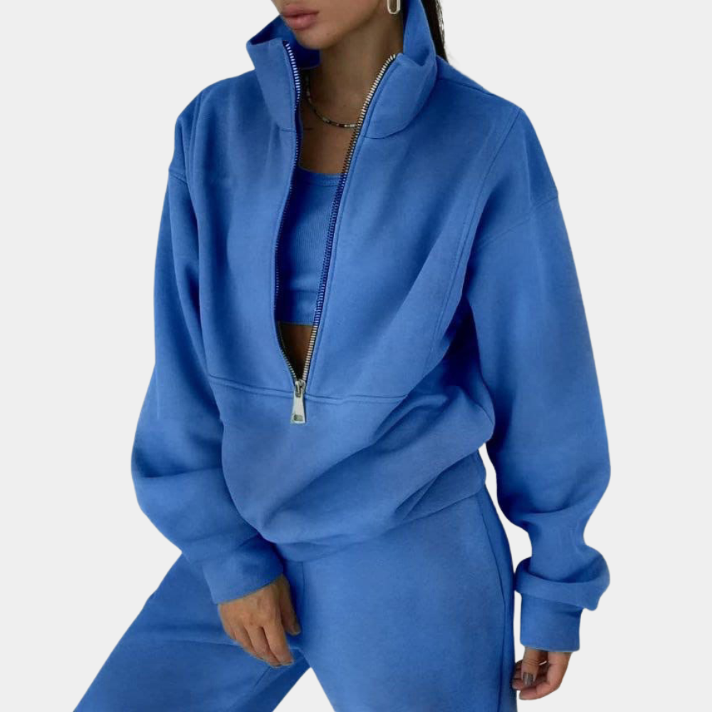 Casual Jogging Suit Set for Women - Riva-Blue-S-Nora Luxe