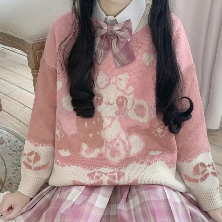 Casual Jumper with Round Neck for Women - Riva-XS-Nora Luxe