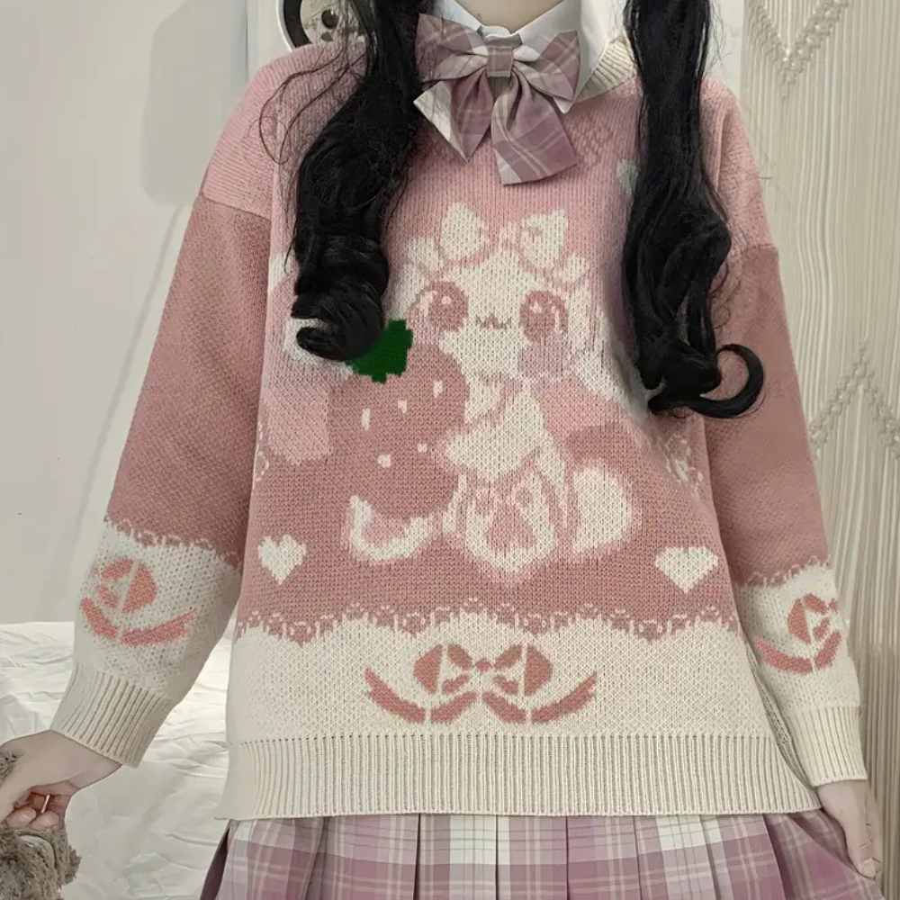 Casual Jumper with Round Neck for Women - Riva-XS-Nora Luxe