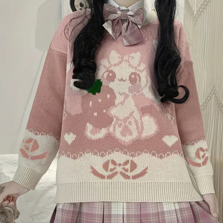 Casual Jumper with Round Neck for Women - Riva-XS-Nora Luxe