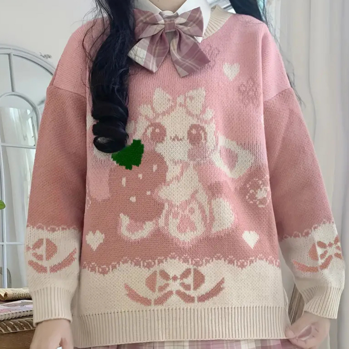 Casual Jumper with Round Neck for Women - Riva-XS-Nora Luxe