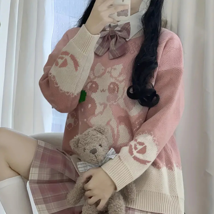 Casual Jumper with Round Neck for Women - Riva-XS-Nora Luxe