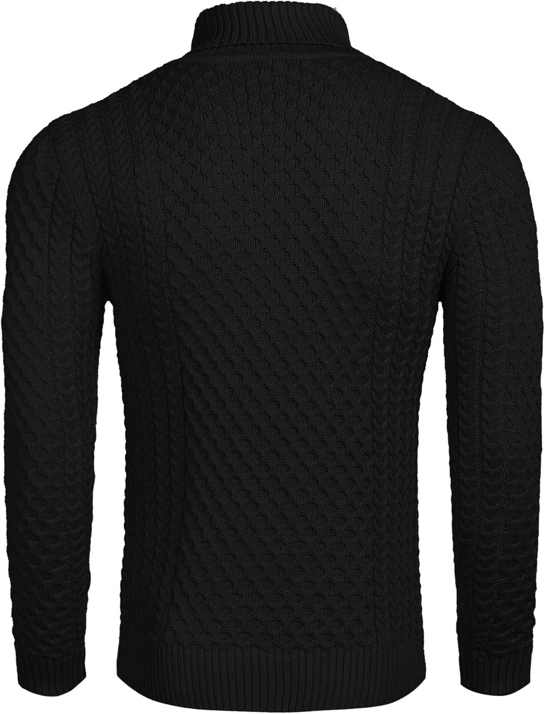 Casual Knit Men's Turtleneck - Sander-Black-S-Nora Luxe