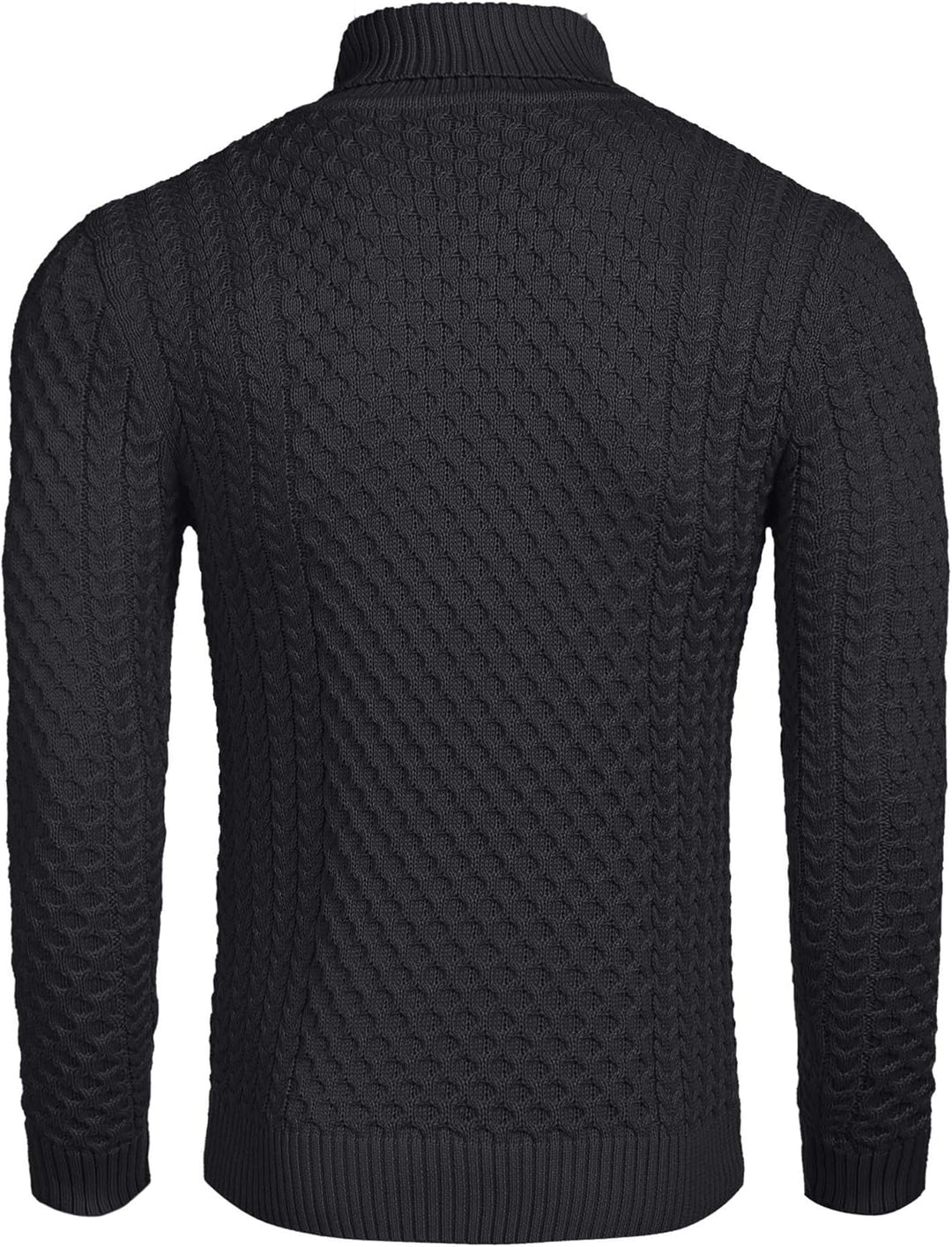 Casual Knit Men's Turtleneck - Sander-Black-S-Nora Luxe