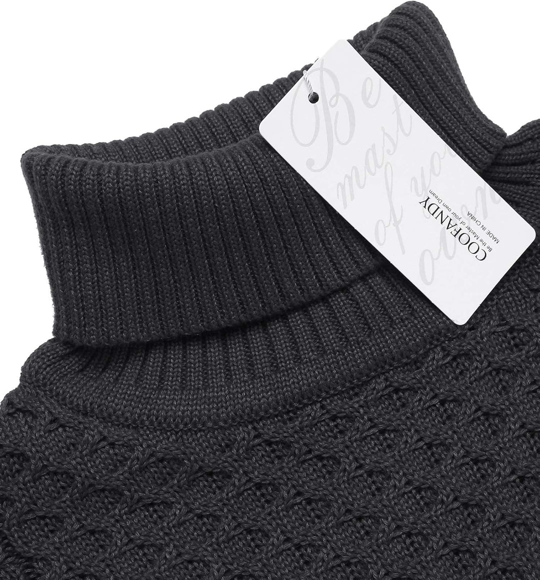 Casual Knit Men's Turtleneck - Sander-Black-S-Nora Luxe