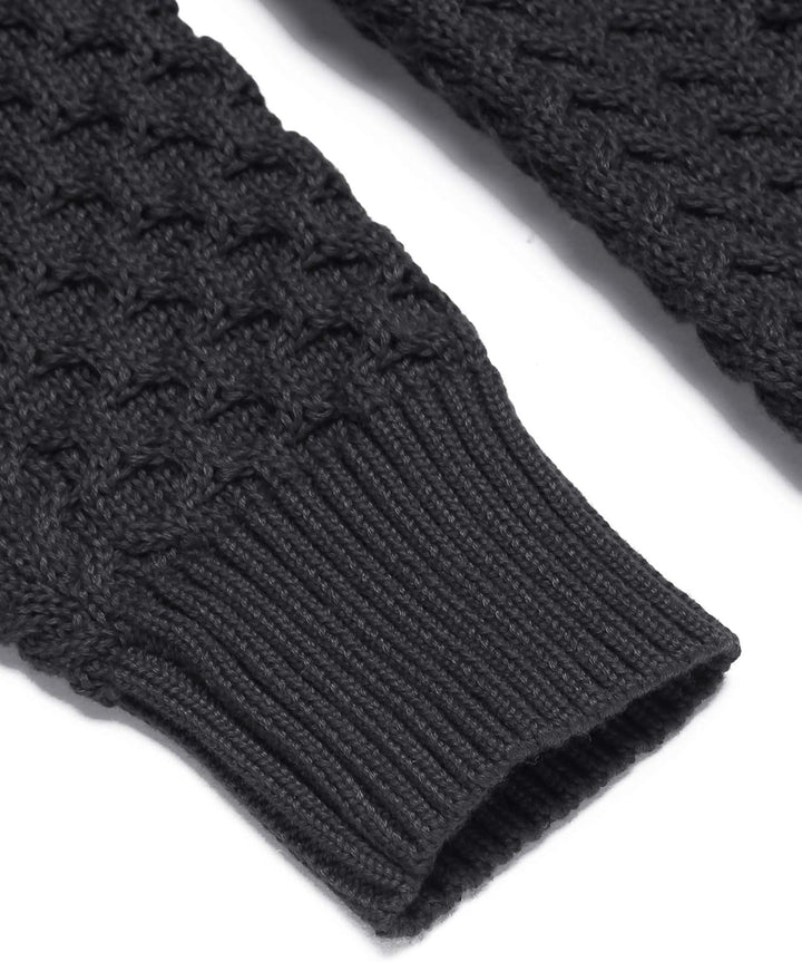 Casual Knit Men's Turtleneck - Sander-Black-S-Nora Luxe