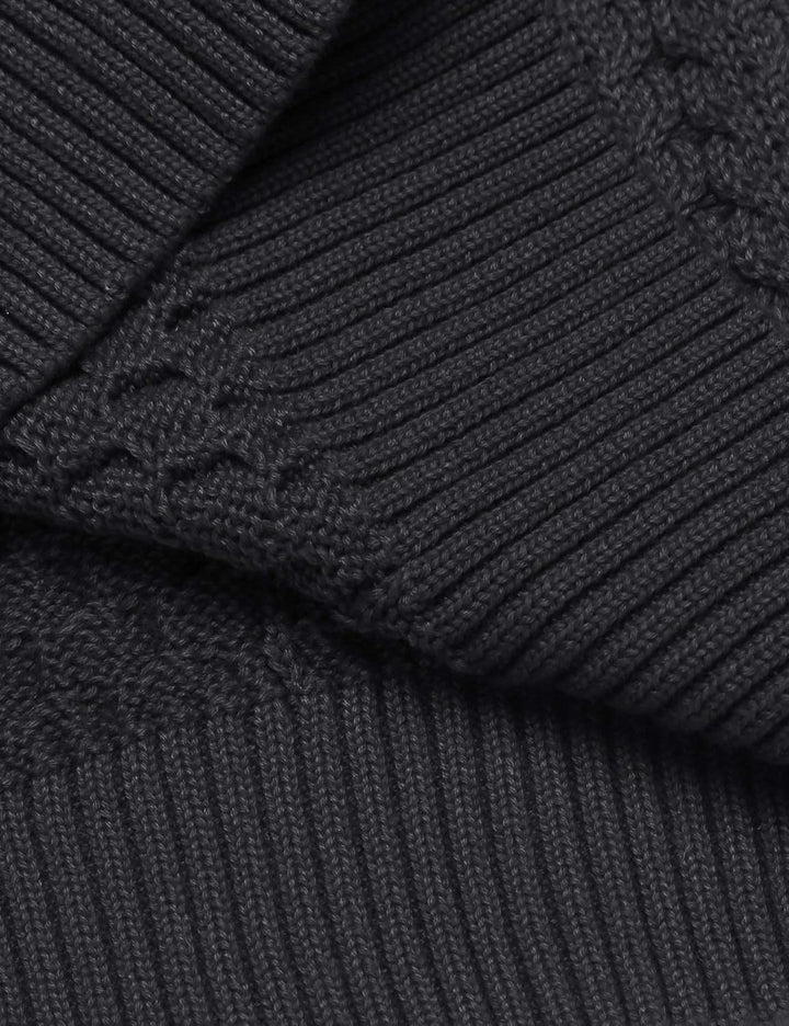 Casual Knit Men's Turtleneck - Sander-Black-S-Nora Luxe