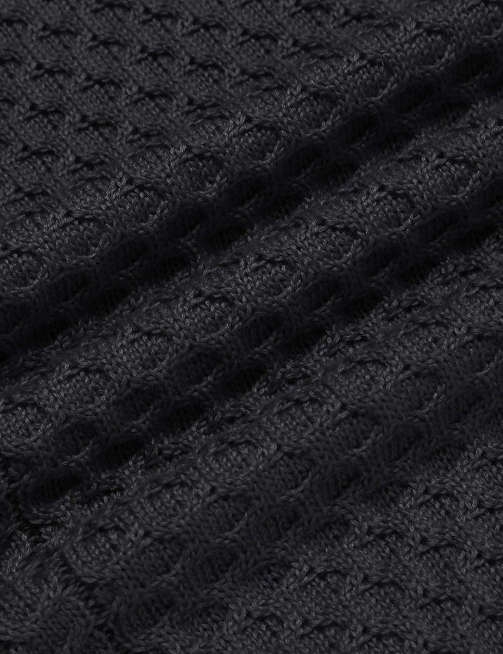 Casual Knit Men's Turtleneck - Sander-Black-S-Nora Luxe