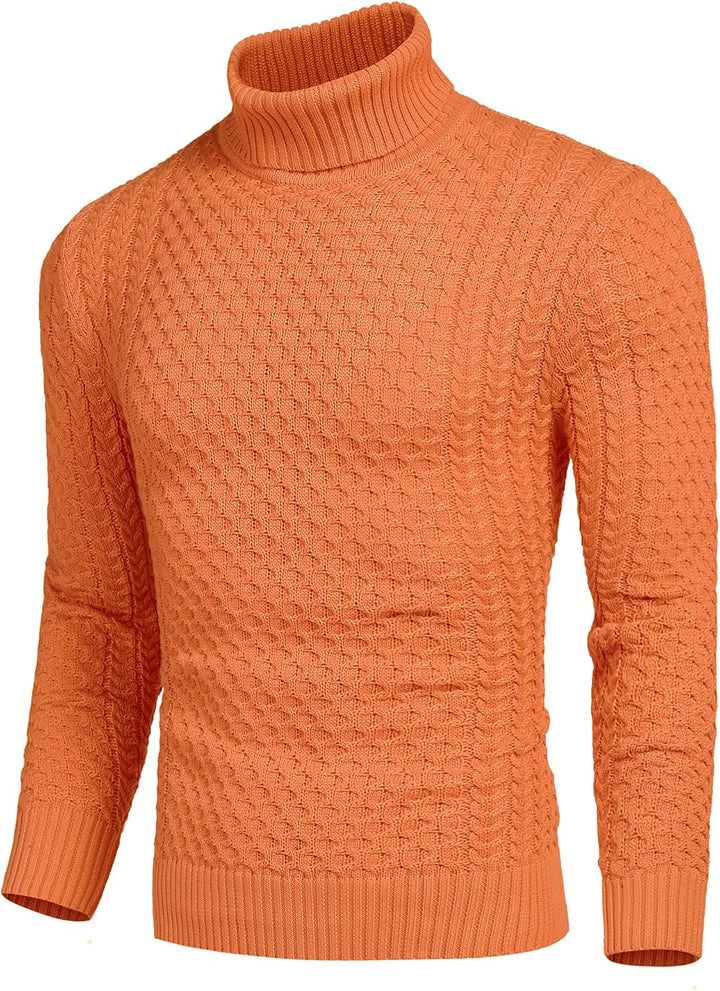 Casual Knit Men's Turtleneck - Sander-Black-S-Nora Luxe