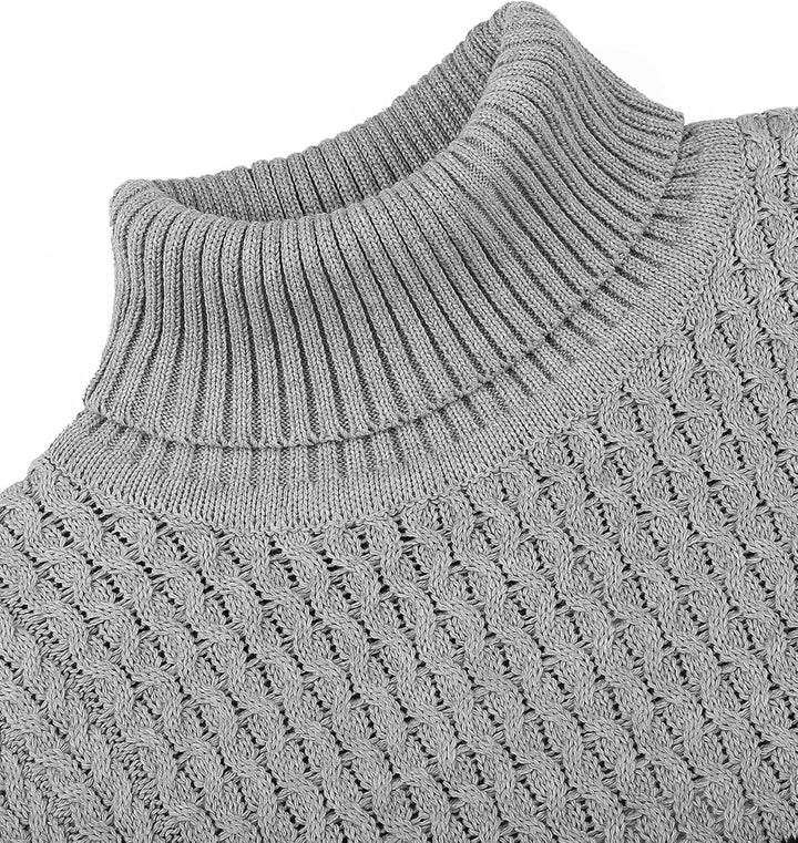 Casual Knit Men's Turtleneck - Sander-Black-S-Nora Luxe