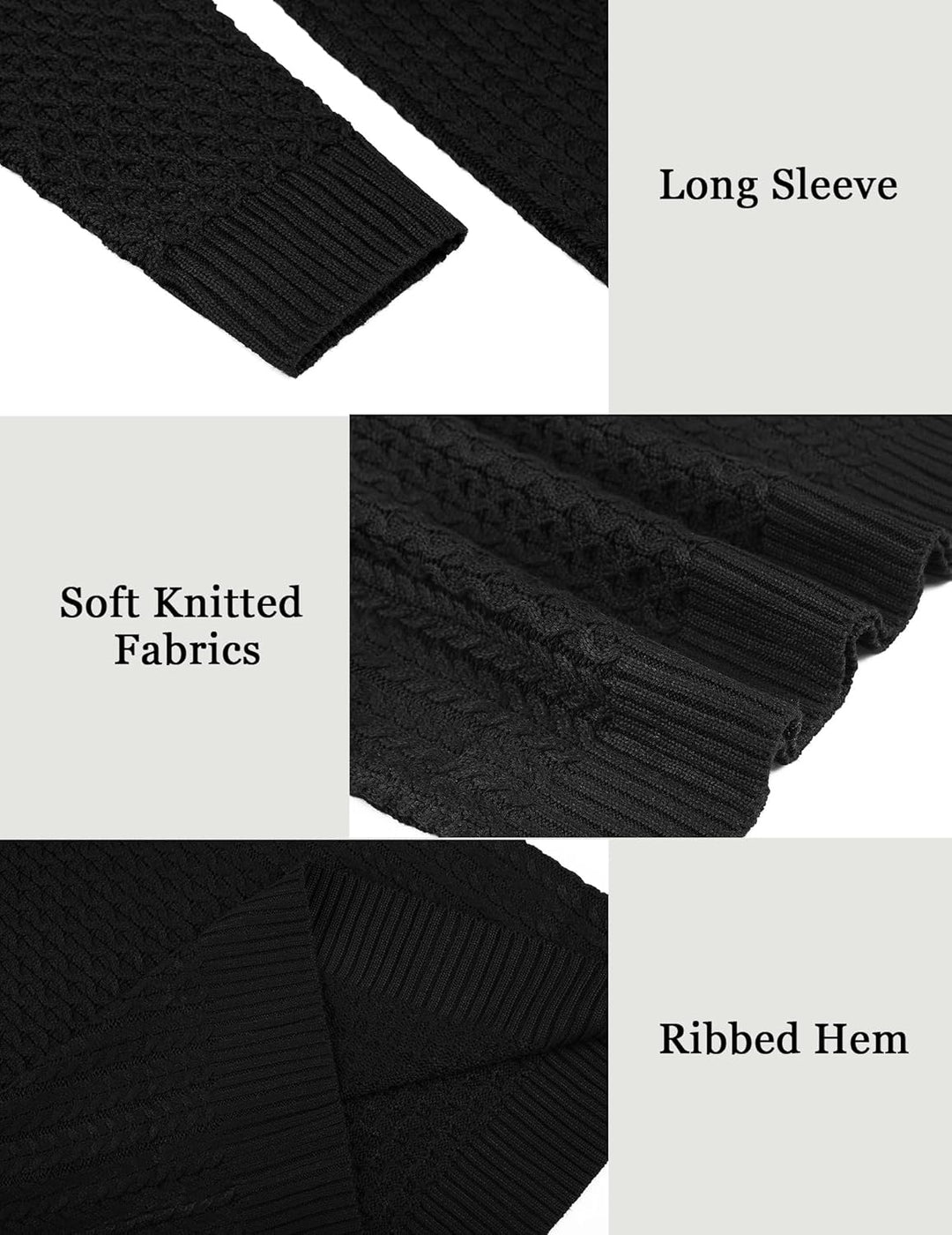 Casual Knit Men's Turtleneck - Sander-Black-S-Nora Luxe