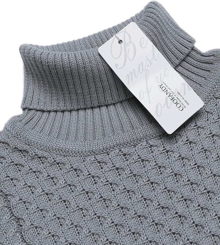 Casual Knit Men's Turtleneck - Sander-Black-S-Nora Luxe