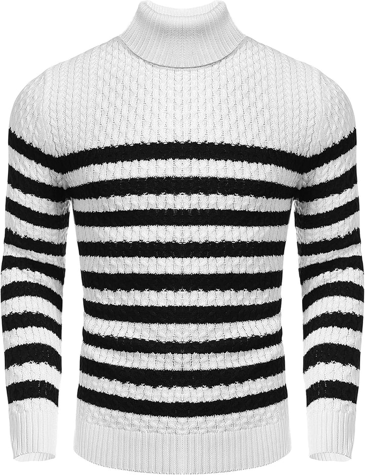 Casual Knit Men's Turtleneck - Sander-Black-S-Nora Luxe