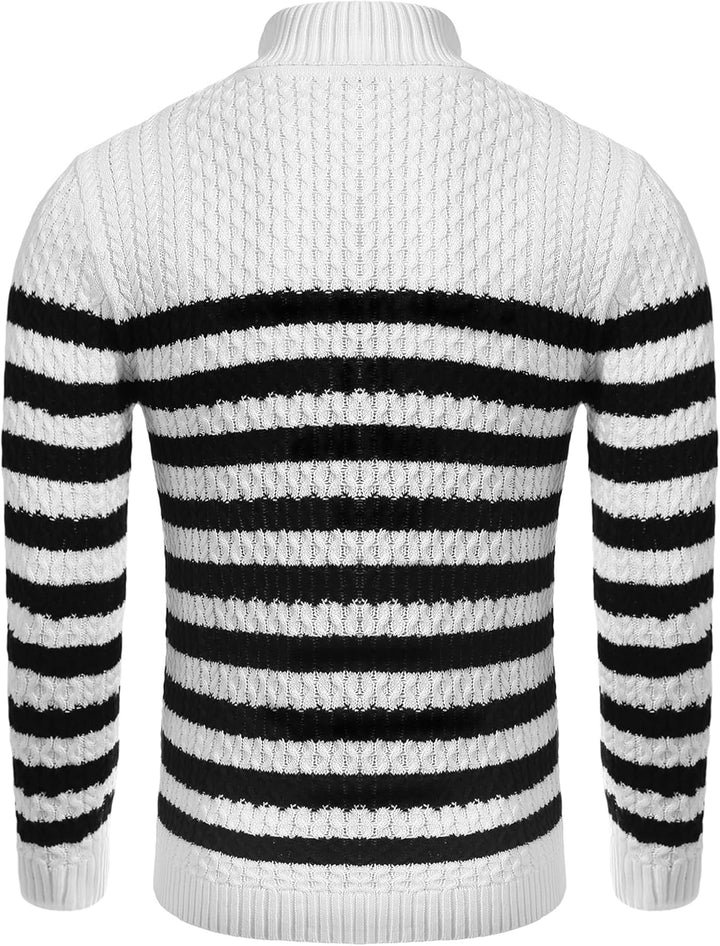 Casual Knit Men's Turtleneck - Sander-Black-S-Nora Luxe