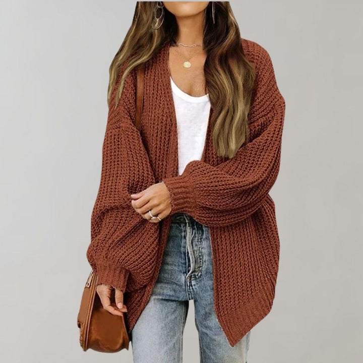Casual Knitted Women's Cardigan - Aria-Coffee-S-Nora Luxe