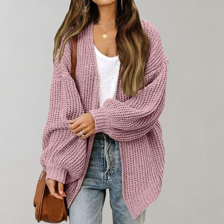 Casual Knitted Women's Cardigan - Aria-Pink-S-Nora Luxe